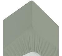Drap Housse 2 Personnes Percale 140x190cm Vert Tilleul
