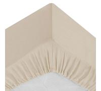 Drap Housse 2 Personnes Percale 180x200cm Beige Lin