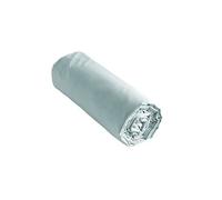 Drap Housse 200x200cm Coton Coloris Bleu Craie - SAMIA -