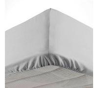 Douceur d'Intérieur – Drap-housse Oscar Microfibre 90 x 190 cm bonnet 30 cm – Gris clair