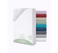 Drap Housse 90 x 200 + 30 cm, en Microfibre, Hauteur Angle 30 cm, Couleur Unie, Pas de Repassage, Drap Housse avec Coins élastiques