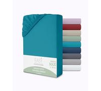 Drap Housse 90 x 200 + 30 cm, en Microfibre, Hauteur Angle 30 cm, Couleur Unie, Pas de Repassage, Drap Housse avec Coins élastiques