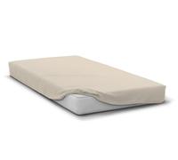 Drap Housse 90x190 cm Beige crème Bonnet 30 cm- Repassage Ultra Facile - Home linge passion