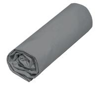 Drap housse 90x190 cm polyester microfibre LAGO gris anthracite bonnet 28 cm