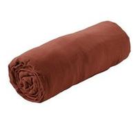 Drap Housse 90x200cm Gaze de Coton Terracotta - OUREA - ALTOBUY Rouge G