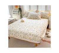 Drap-housse à poche profonde - Drap-housse Queen King - Seulement 100 % coton imprimé floral - Petit drap-housse double super king size - 1 pièce (gris, reine)