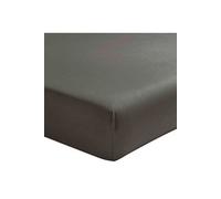 Drap housse Anthracite Essix en percale de coton 80 fils 160 x 2
