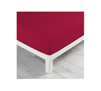 Drap Housse en Coton Biolina 90x190cm Bordeaux
