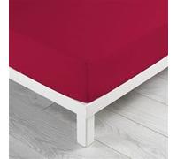 Drap housse Biolina en coton biologique bordeaux bonnet 30 cm 90x190 Bordeaux G