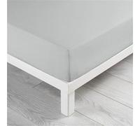 Douceur d'Intérieur Drap housse Biolina 90 x 190 cm 100% coton bio bonnet 30 cm Gris