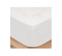 Atmosphera - Drap Housse Flora en Double Gaze de Coton 160 x 200 cm - pour Lit 2 Personnes, Linge de Lit