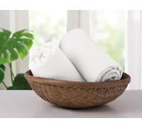 Drap Housse - Blanc - 90x190 cm - 57 fils - Confort - Lavable en machine