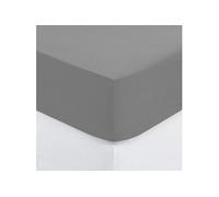 - Drap Housse bonnet 30 cm 100% Coton Esther 160x200 cm - Gris Ardoise - CARINA