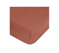 Atmosphera Drap-housse Linah 100% lin lavé bonnet 30 cm 160x200 cm Terracotta