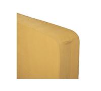 Drap Housse en Lin Adorable 140x190cm Jaune Ocre