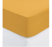 Atmosphera Drap-housse Intérieur 90x190 cm Bonnet H30cm Jaune moutarde
