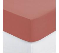 Atmosphera – Drap-housse Esther 100% coton 160x200 cm Bonnet H30cm Rose Blush