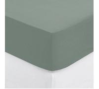 Atmosphera - Drap-Housse Uni Carina en Coton 160 x 200 cm, 2 Personnes, Bonnet 30 cm - pour Linge de Lit