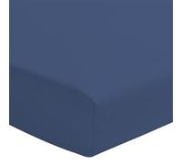Drap housse colore 100% coton - bonnet 25cm bleu G