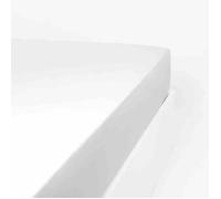 Drap housse coton 120 fils jersey extensible DOUCEUR Blanc 80x190