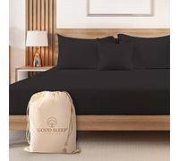 Drap-housse de luxe 100 % coton égyptien - Doux rafraîchissant, tissage satiné, 41 cm de profondeur, gris foncé, King Size