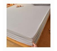 Drap-housse double doux 100 % coton, pas de pop-off, élastique, draps de refroidissement à poche profonde, tissu satiné durable, infroissable, confortable, couverture de lit de luxe (B, X-Long Twin)