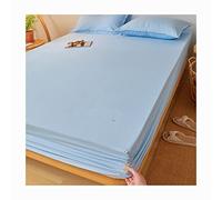 Drap-housse double doux 100 % coton, pas de pop-off, élastique, draps de refroidissement à poche profonde, tissu satiné durable, infroissable, confortable, couverture de lit de luxe (B, X-Long Twin)