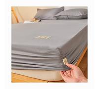 Drap-housse double doux 100 % coton, pas de pop-off, élastique, draps de refroidissement à poche profonde, tissu satiné durable, infroissable, confortable, couverture de lit de luxe (B, X-Long Twin)