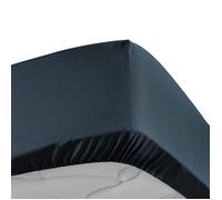 Drap housse - DOUCEUR D'INTERIEUR - 140x190 cm - 100% percale de coton - Bonnet 30 cm - Bleu nuit