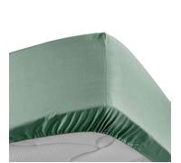 douceur d'intérieur, Drap Housse (90 x 190 cm) Percaline Tilleul, 100% Percale de Coton