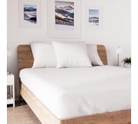 Drap Housse En Coton 140x190 Cm Jersey Blanc, Par Soleil D'ocre