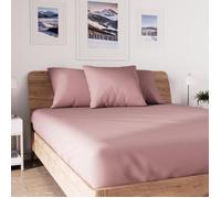 Drap housse en coton 160x200 cm JERSEY vieux rose, par Soleil d'ocre
