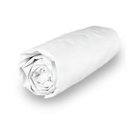 Soleil d'Ocre – Drap housse Percale en coton – Blanc 160x200 cm