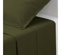 Drap-Housse en Coton 180x290cm Vert Kaki - Atmosphera créateur d'intérieur