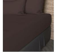 Soleil d'Ocre - Drap housse - Coton 57 fils - 200x200 cm - Uni brun