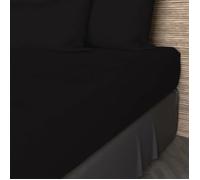 Soleil d'Ocre – Drap housse – Coton 57 fils – 90x200 cm – Uni noir