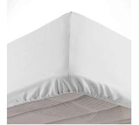 douceur d'intérieur, Drap Housse (140 x 190 cm) Biolina Blanc, 100% Coton Bio