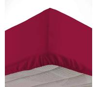 Drap Housse en Coton Biolina 140x190cm Bordeaux