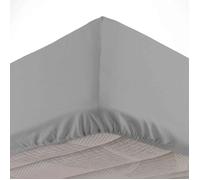 Douceur d'Intérieur Drap housse Biolina 90 x 190 cm 100% coton bio bonnet 30 cm Gris