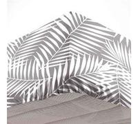 Douceur d'Intérieur Drap Housse Botania 140 x 190 cm 100% coton Gris