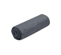 Drap housse en coton couleur ardoise 160 x 200 cm