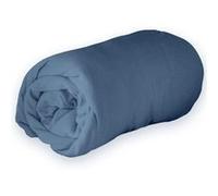 douceur d'intérieur, Drap Housse (160 x 200 cm) Jersy Bleu Nuit, 100% Coton Jersey