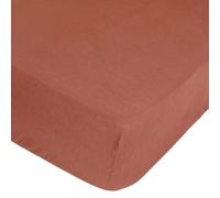 Drap Housse en Lin Adorable 160x200cm Terracotta