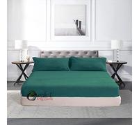 Drap-housse en polaire extra profond de 30 cm Comfort Collections Drap-housse en polaire unie, thermique, chaude et douce pour un confort de luxe - Bleu turquoise - Lit simple - 90 cm x 190 cm + 30 cm