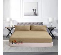 Drap-housse en polaire extra profond de 30 cm Comfort Collections - Drap-housse en polaire unie, thermique, chaude et douce - Lit simple 90 cm x 190 cm + 30 cm environ
