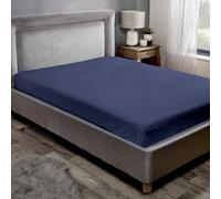Drap-Housse en Polaire Sherpa Confortable et Chaud pour lit Simple Bleu