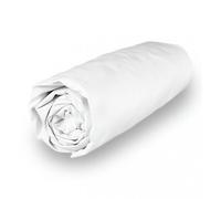 Soleil d'ocre, Drap Housse en Polycoton 90x190 cm Percale Blanc, Idéal Location saisonnière et Hotellerie