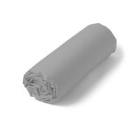 Drap Housse en Satin de Coton 160x200cm Perle 100% Coton Longues Fibres 80 Fils/cm² Bonnet 35cm