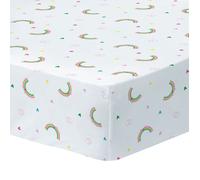 Drap housse enfant imprimé 100% Coton - GABBY ET LA MAISON MAGIQUE GARDEN - Blanc - 90x190cm