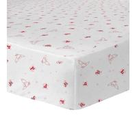 Harry Potter Fly Drap Housse Imprimé Enfant | 100% Coton | Oeko-TEX | Drap Housse 1 Personne 90x190 cm | Blanc